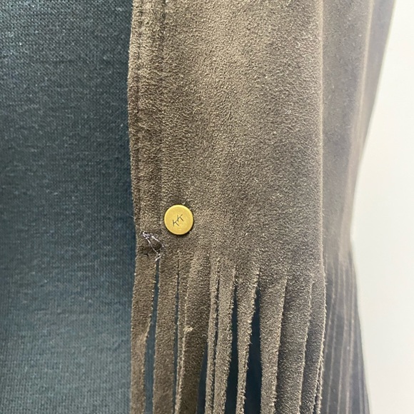 Karen Kane Faux Suede Fringe Vest - Picture 5 of 6